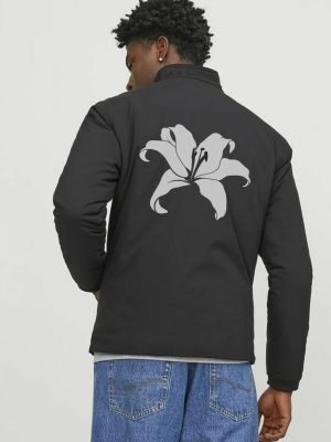 Comverses Men’s Cyan White Giant Lilly Black Parka