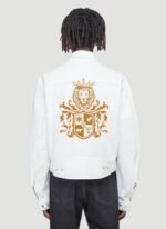 Comverses Orange Men’s Black Crest Denim Jacket