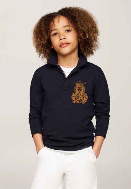 Comverses Kids Royal Crest Black Full Sweater