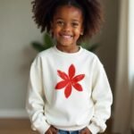 Comverses Girl’s Red Lily White Full Sweater