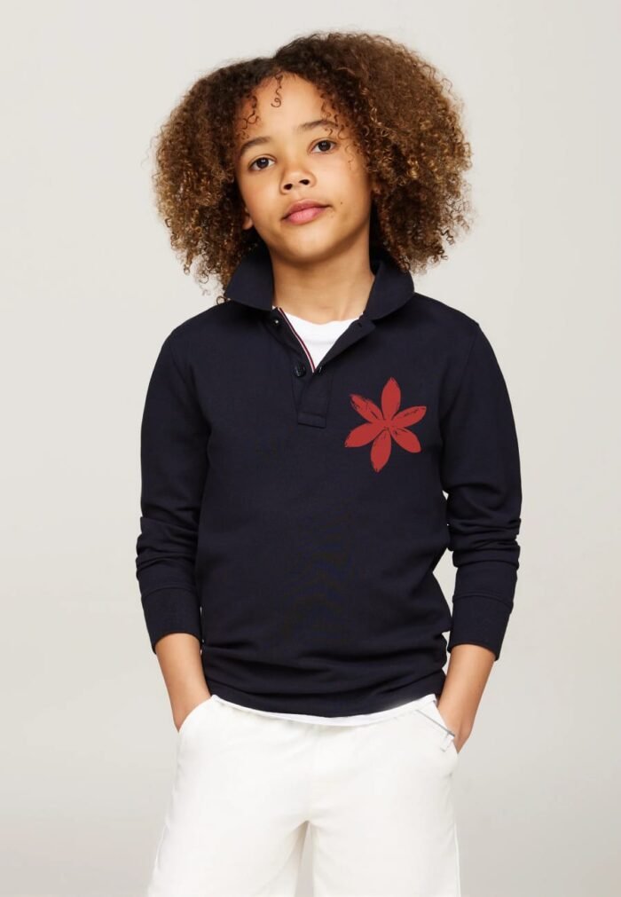 Comverses Kids Red Lily Black Full Sweater