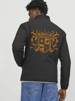 Comverses Men's Orange Crest Black Parka