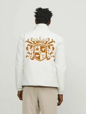 Comverses Men's Orange Crest White Parka