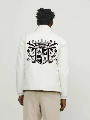 Comverses Men's Black Crest White Parka