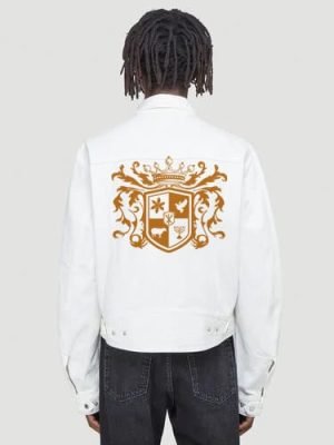 Comverses Men’s Orange Crest Denim Jacket