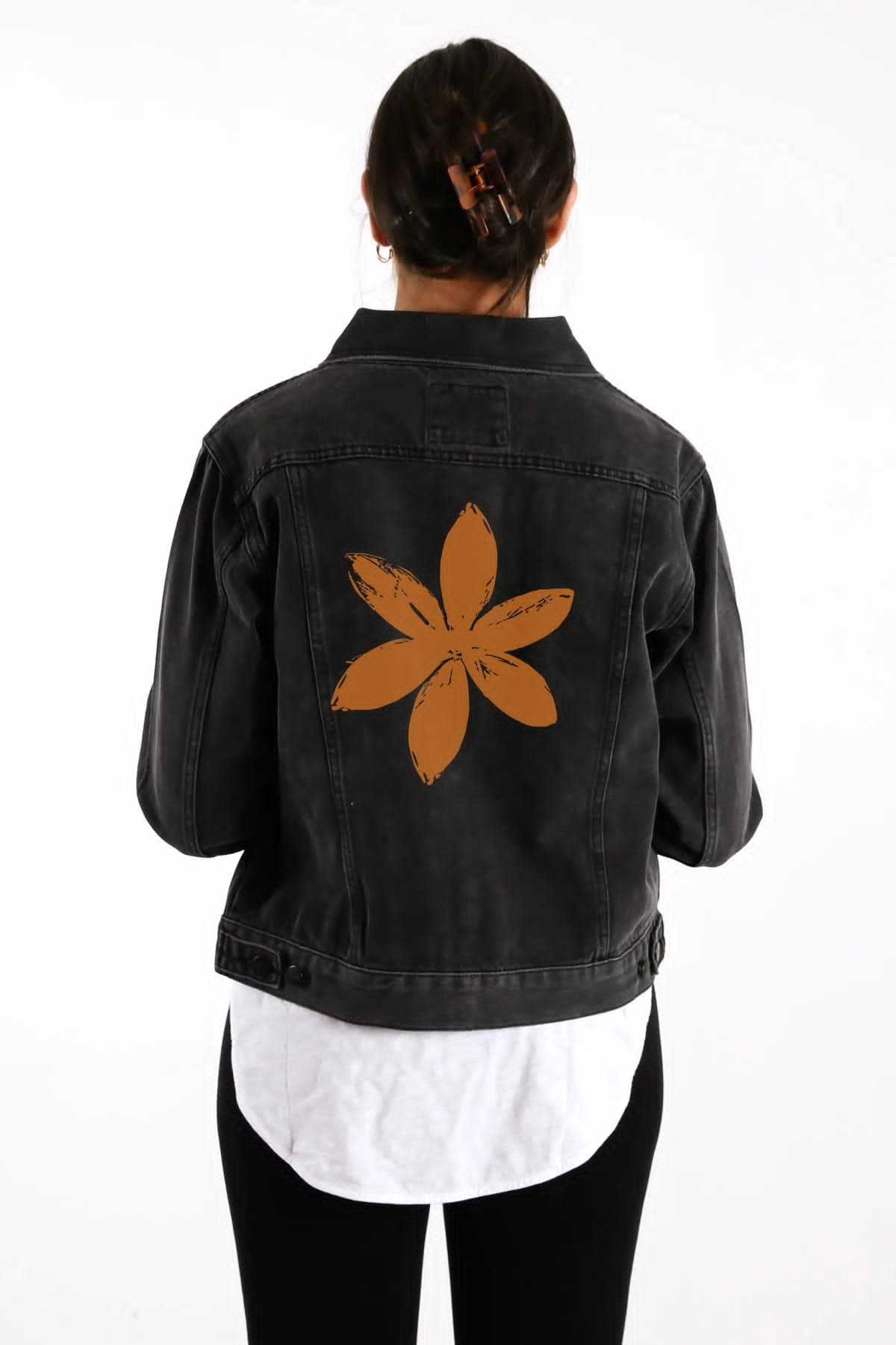 Comverses Women’s Orange Lily Denim Jacket Comverses Women’s Orange Lily Denim Jacket