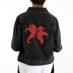 Comverses Women's Red Giant Lily Denim Jacket