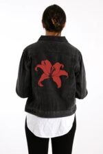 Comverses Women's Red Giant Lily Denim Jacket