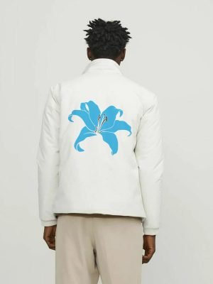 Comverses Men’s Cyan Blue Giant Lilly White Parka