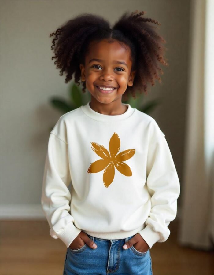 Comverses Girl’s Gold Lily White Full Sweater