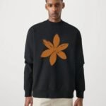 Comverses Men’s Orange Lily Black Full Sweater