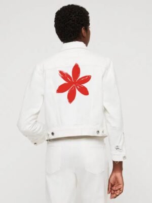 Comverses Boys’ Red Lilly White Denim Jacket