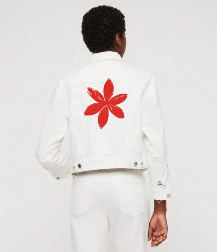 Comverses Boys’ Red Lilly White Denim Jacket