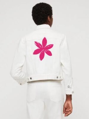 Comverses Boys’ Pink Lilly White Denim Jacket