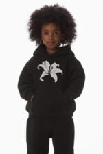 Comverses Kids White Giant Lily Black Hoodie