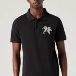 Comverses Mens White Giant Lily Black Short Sleeves Black