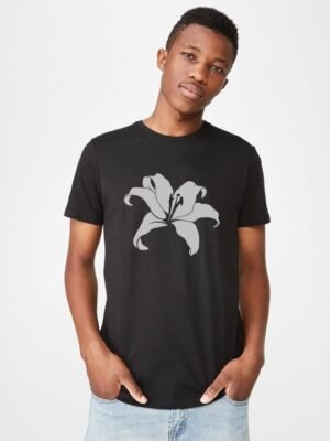 Comverses Men’s White Giant Lily Black T-shirt