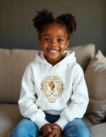 Comverses Orange Girls Women Crest Hoodie