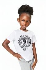 Comverses Kid's Black Crest White T Shirt