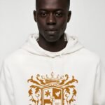 Comverses Men Orange Crest Hoodie