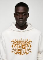 Comverses Men Orange Crest Hoodie