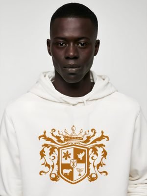 Comverses Men Orange Crest Hoodie