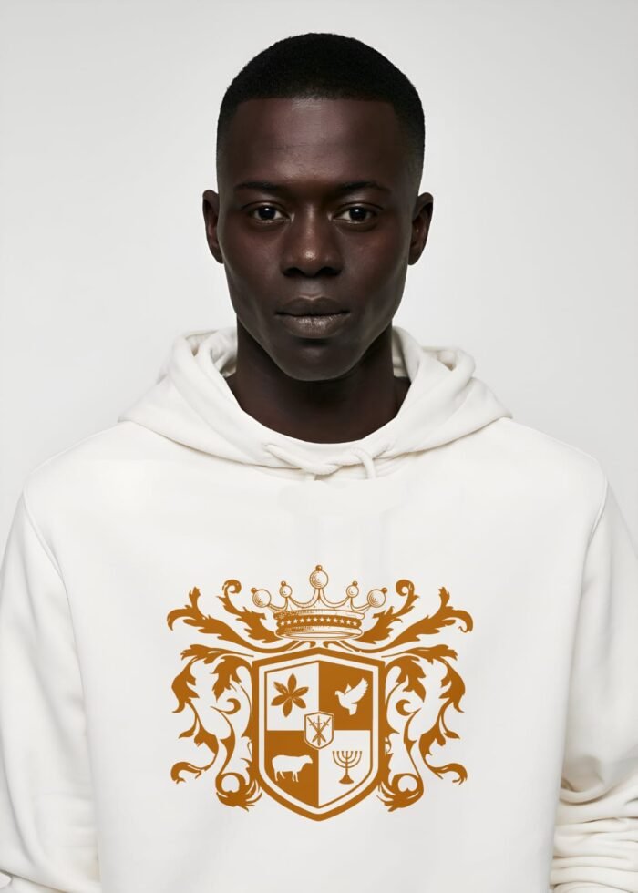 Comverses Men Orange Crest Hoodie