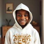 Comverses Kids Orange Crest Hoodie