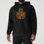 Comverses Men Orange Royal Crest Hoodie Black