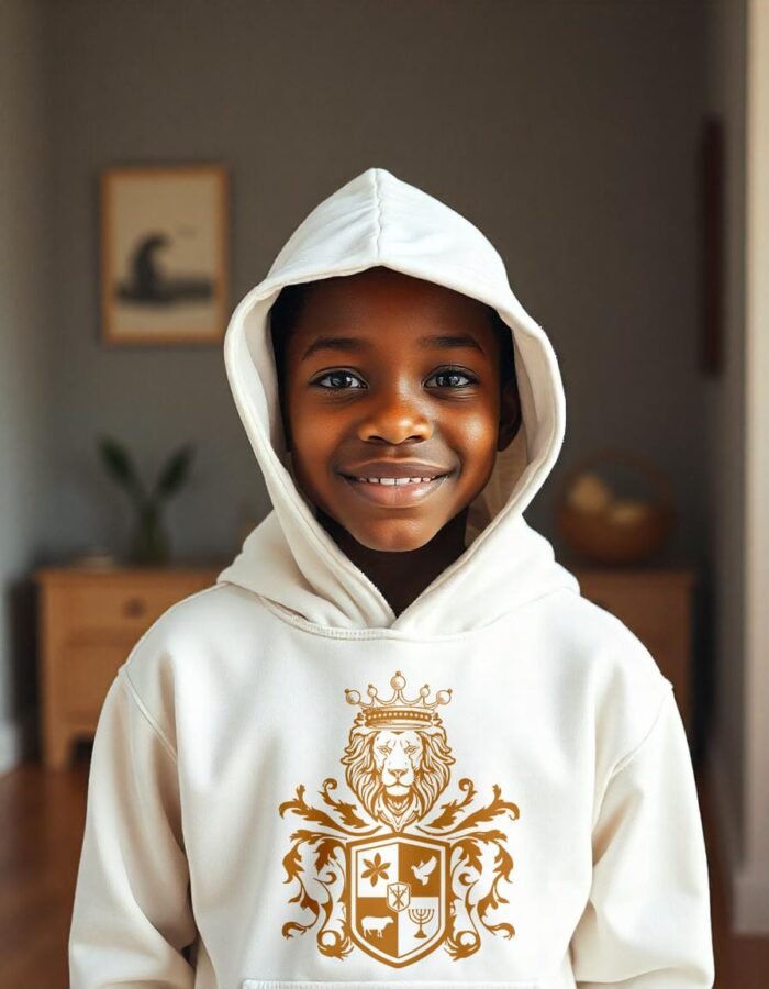 Comverses Kids Orange Royal Crest Hoodie