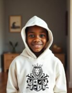 Comverses Kids Black Royal Crest Hoodie