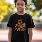 Comverses Boy's Orange Royal Crest Black T Shirt