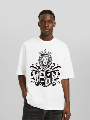 Comverses Men's Black Royal Crest White T Shirt
