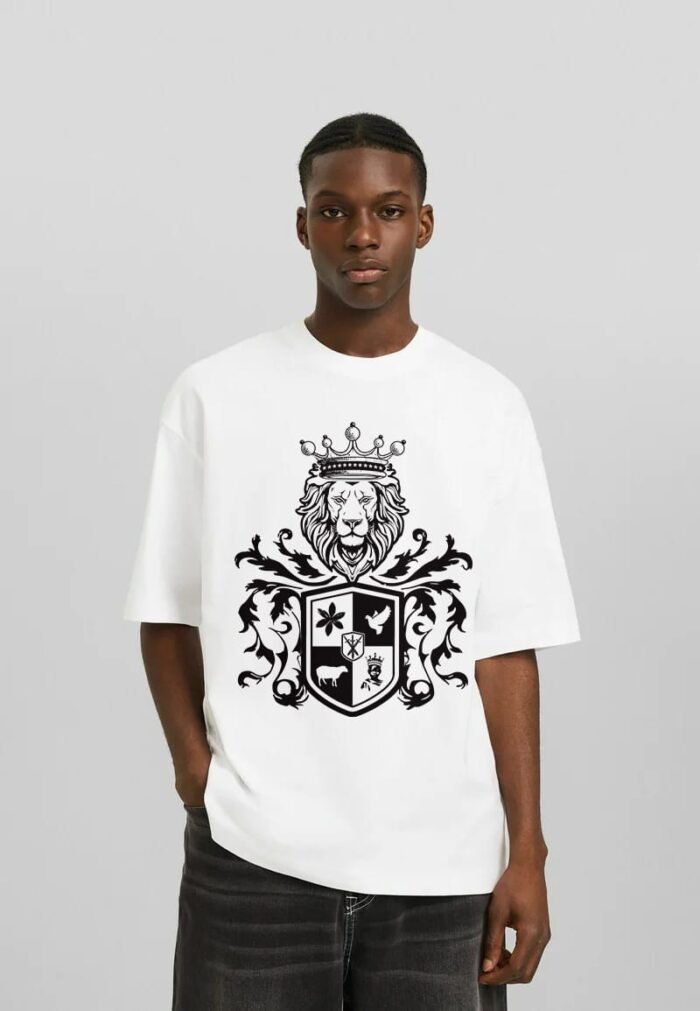 Comverses Men's Black Royal Crest White T Shirt