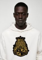 Comverses Men Gold Royal Crest Hoodie