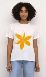 Comverses Women’s Light Gold Lily White T-shirt