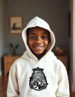 Comverses Kids White Royal Crest Hoodie