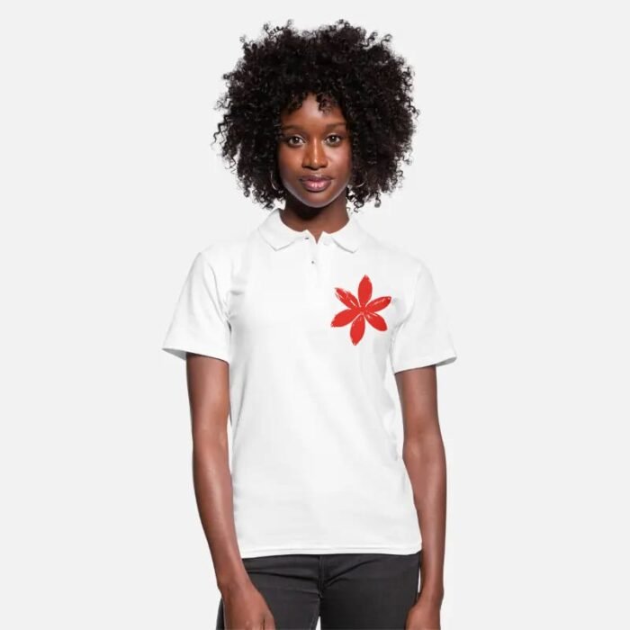 Comverses Light Red Girls Lily Flower White Short Sleeves