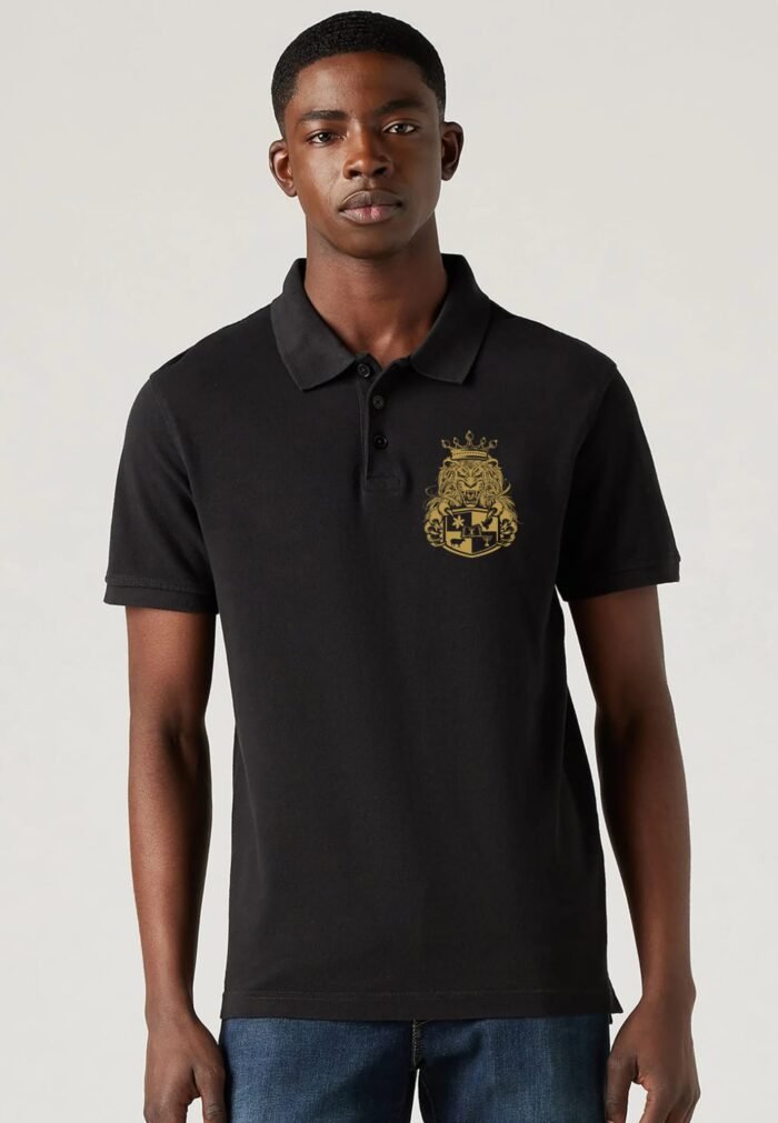 Comverses Mens Royal Crest Black Short Sleeves