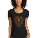 Comverses Women's Orange Crest Black T Shirt