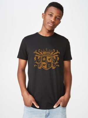 Comverses Men's Orange Crest Black T Shirt