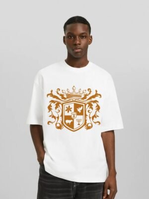 Comverses Men's Orange Crest White T Shirt