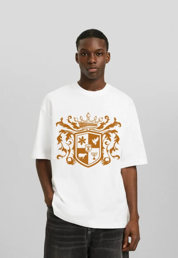 Comverses Men's Orange Crest White T Shirt