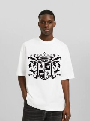 Comverses Men's Black Crest White T Shirt