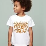 Comverses Boy's Orange Crest White T Shirt