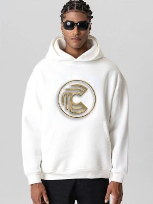 Comverses Logo Mens White Hoodie