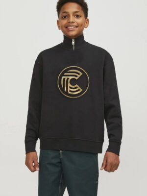 Comverses Logo Mens Black Sweater with Zip