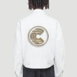 Comverses Logo Mens White Denim Jacket