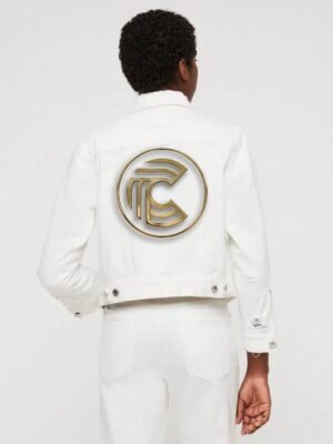 Comverses Logo Kids White Denim Jacket