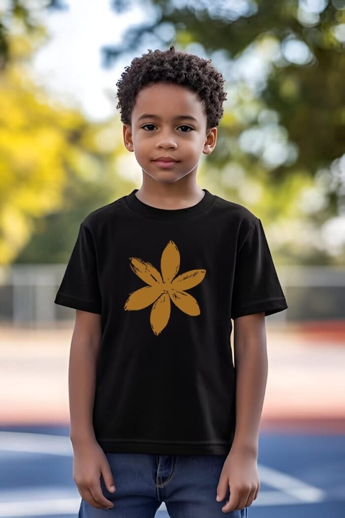 Comverses Boy’s Gold Lily Black T-shirt